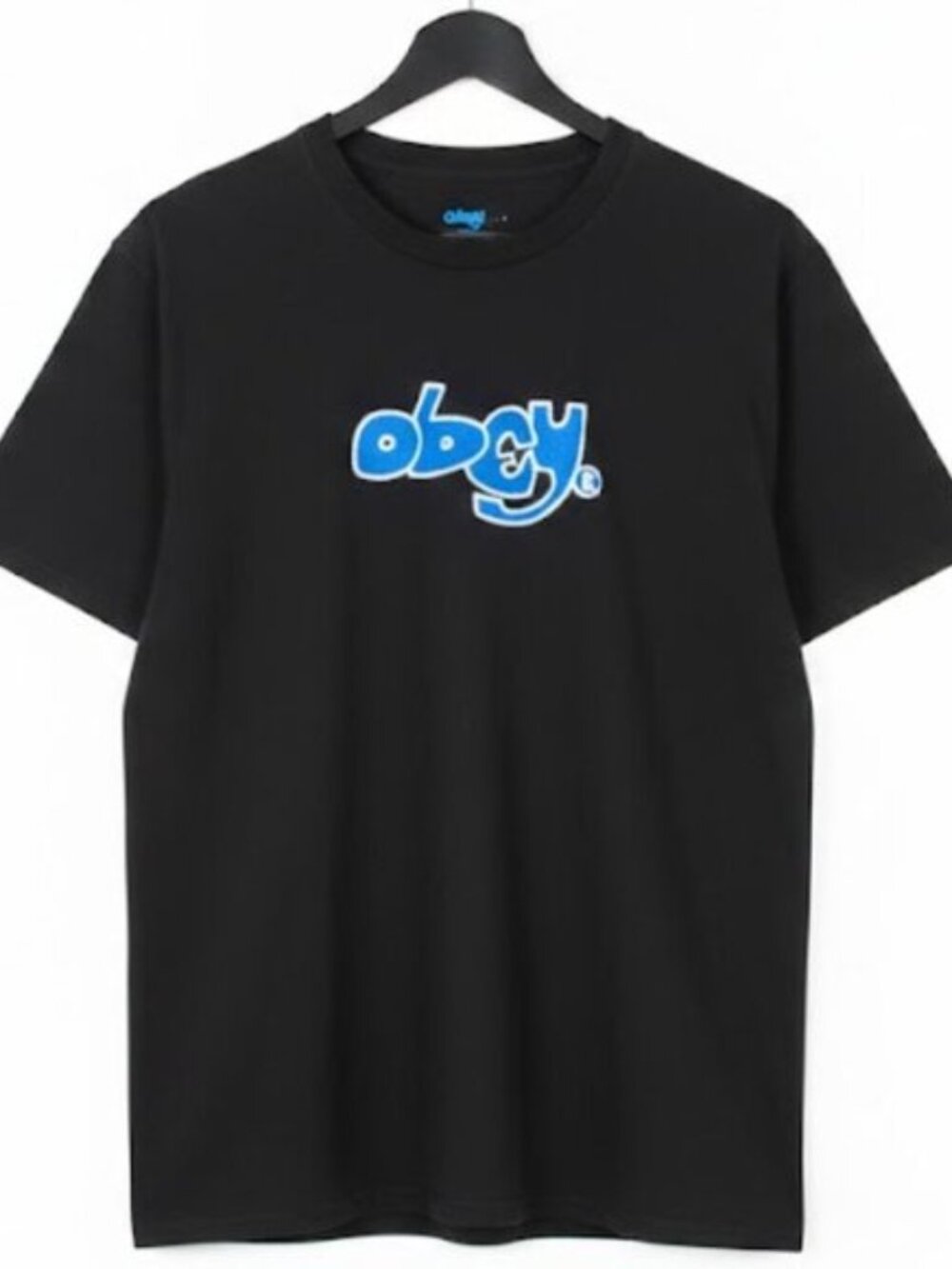 Obey Blue Graffiti Logo Graphic Tee